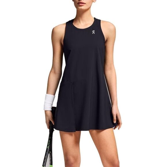 On Running Dresses & Skirts - On Running Women's Court Tennis Sleek Black Athletic Dress With Shorts Medium